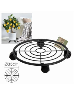 SOPORTE PARA MACETAS CON RUEDAS 35CM DIAMETRO