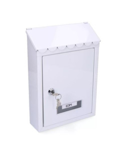 BUZON ACERO STANDAR BLANCO 21X6X30CM