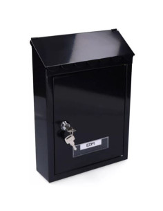 BUZON ACERO STANDAR NEGRO 21X6X30CM