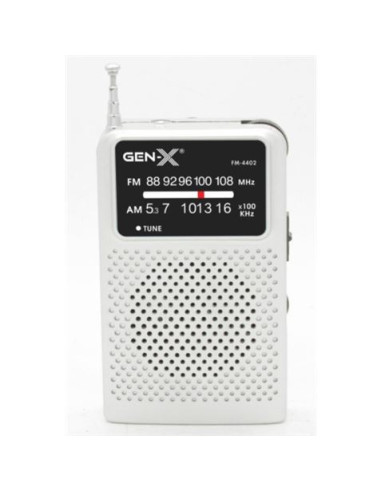 RADIO PORTATIL AM/FM ANALOGICA GRIS FM-4402 GEN-X