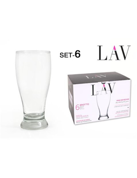 SET 6 VASOS DE CERVERZA 565 BROTT LAV