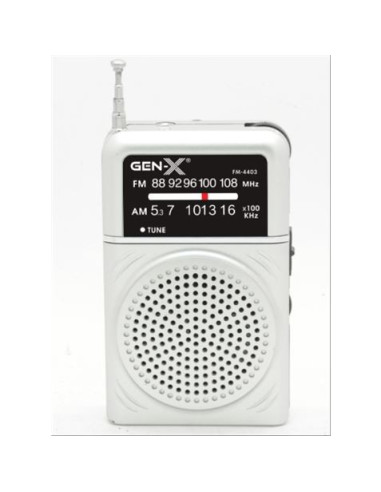 RADIO PORTATIL AM/FM ANALOGICA GRIS FM-4403 GEN-X