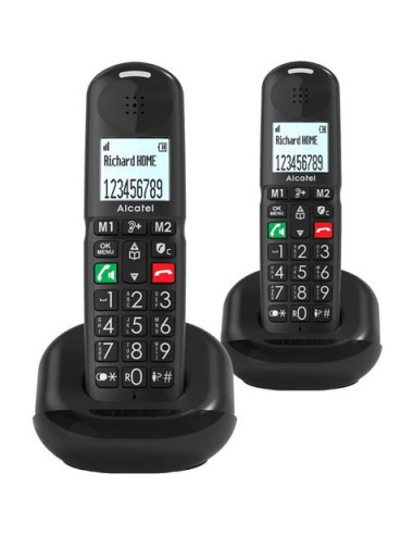 TELEFONO ALCATEL SENIOR TECLAS GRANDES DUO XL685 NEGRO