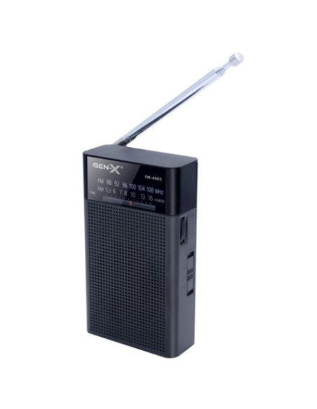 RADIO PORTATIL AM/FM ANALOGICA NEGRA FM-4405 GEN-X