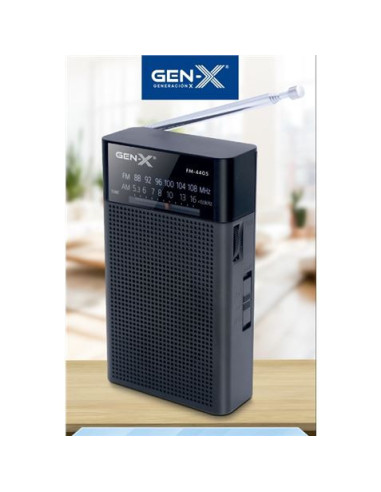 RADIO PORTATIL AM/FM ANALOGICA NEGRA FM-4405 GEN-X