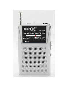 RADIO PORTATIL AM/FM ANALOGICA GRIS FM-4404 GEN-X