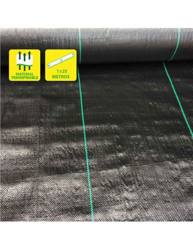MALLA ANTIHIERBAS NEGRA 100GR 1X25M SUNGARDEN