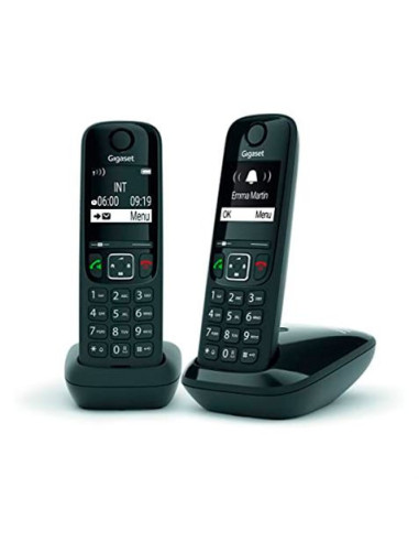 TELEFONO INALAMBRICO GIGASET AS690 DUO NEGRO
