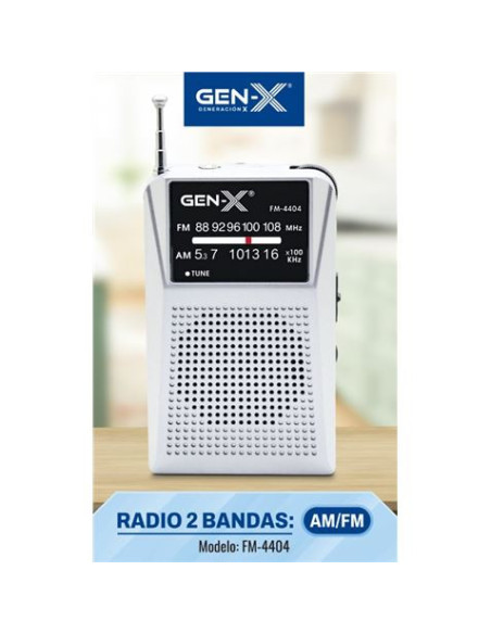 RADIO PORTATIL AM/FM ANALOGICA GRIS FM-4404 GEN-X