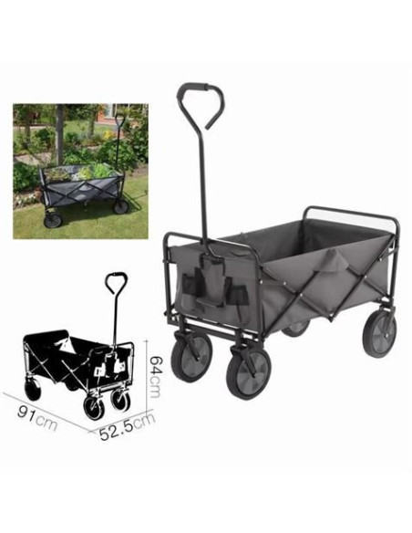 CARRO JARDIN PLEGABLE LONETA 91X52X64CM