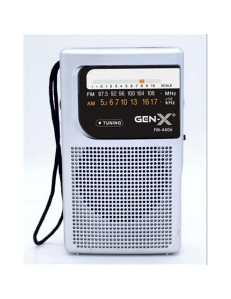 RADIO PORTATIL AM/FM ANALOGICA GRIS FM-4406 GEN-X