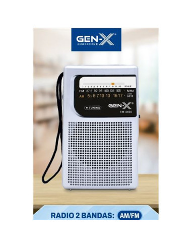RADIO PORTATIL AM/FM ANALOGICA GRIS FM-4406 GEN-X