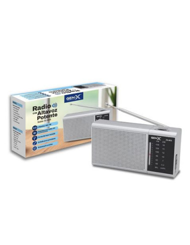 RADIO PORTATIL AM/FM DIAL CLASICO PLATA GEN-X