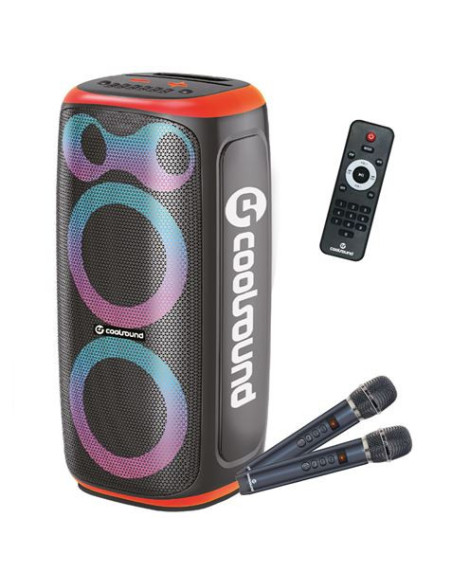 ALTAVOZ KARAOKE PORTATIL COOLSOUND BLAST PUMP 2X6.5 350W NARANJA
