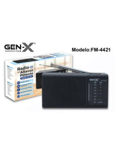 RADIO PORTATIL AM/FM DIAL CLASICO ALTA SENSIBILIDAD NEGRA GEN-X