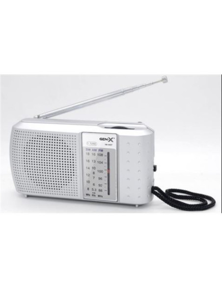 RADIO PORTATIL AM/FM/SW TRES BANDAS GRIS FM-4407 GEN-X
