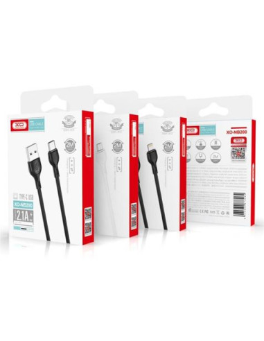 CABLE 2.1A USB A LIGTHNING 2 METROS BLANCO NB200 XO