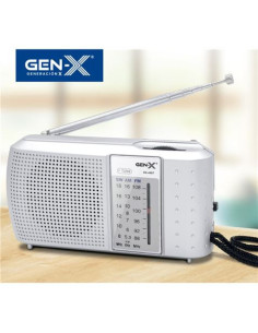 RADIO PORTATIL AM/FM/SW TRES BANDAS GRIS FM-4407 GEN-X 2
