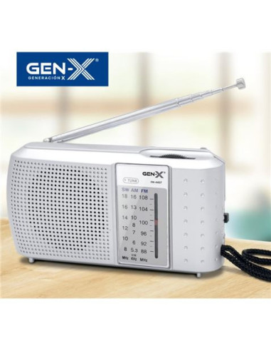 RADIO PORTATIL AM/FM/SW TRES BANDAS GRIS FM-4407 GEN-X