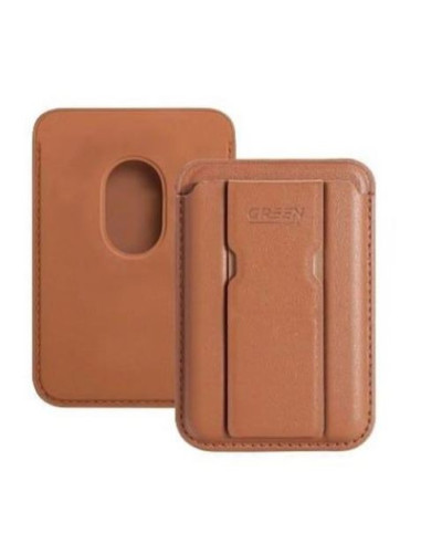 CARTERA MAGSAFE CON SOPORTE MARRON GREENLYCA