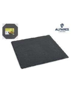 SET 6 PLATOS PIZARRA 25X25CM ALFARES