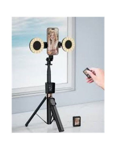TRIPODE + PALO SELFIE BLUETOOTH SS23 CON MANDO Y LED XO