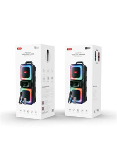 ALTAVOZ KARAOKE RGB 20W CON MICROFONO INALAMBRICO F54 XO