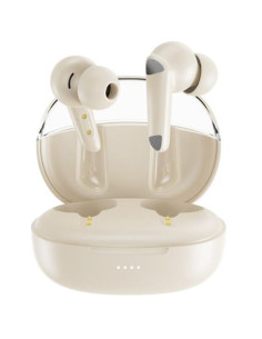 AURICULARES BLUETOOTH TWS CON DOBLE MICRO Y CANCELACION DE RUIDO G22 BEIGE