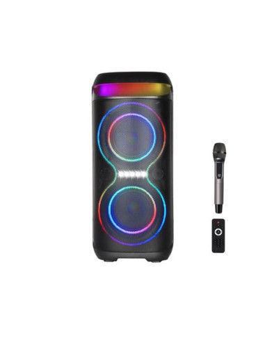 ALTAVOZ KARAOKE 40W CON MICROFONO INALAMBRICO Y RGB F70 XO