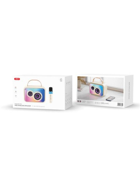 ALTAVOZ KARAOKE RGB 20W CON MICROFONO INALAMBRICO F54 XO