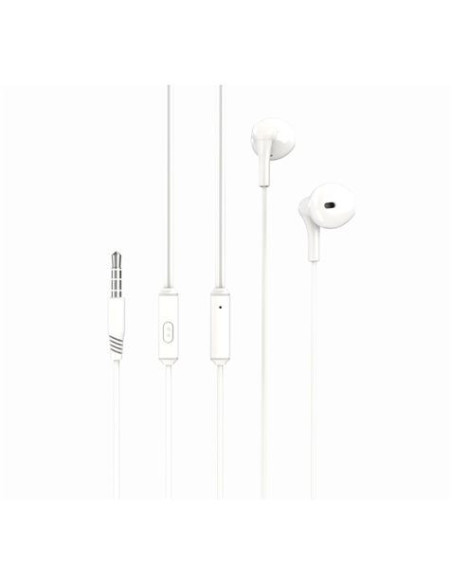 AURICULAR + MICROFONO EP39 MUSIC BLANCO