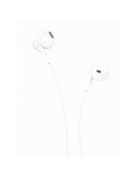 AURICULAR + MICROFONO EP39 MUSIC BLANCO