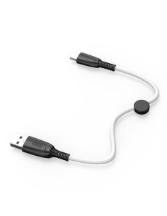 CABLE NB247 CARGA RAPIDA USB - TIPO C | 6A | 25CM CON CLIP | BLANCO XO