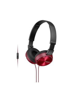 AURICULAR DIADEMA PLEGABLE CON MICRÓFONO ROJO SONY