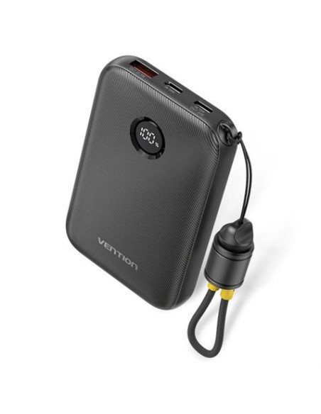 POWERBANK 10000MAH CON DISPLAY 22.5W NEGRO VENTION