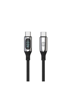 CABLE TIPO C A TIPO C LCD 100W 1M NEGRO FOREVER