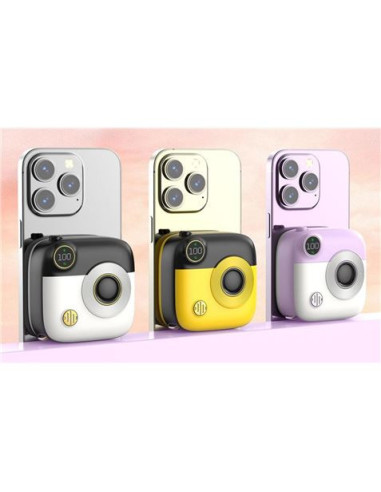 POWERBANK MAGNÉTICA MINI PR223 10000MAH | TIPO C | AMARILLA/NEGRA XO
