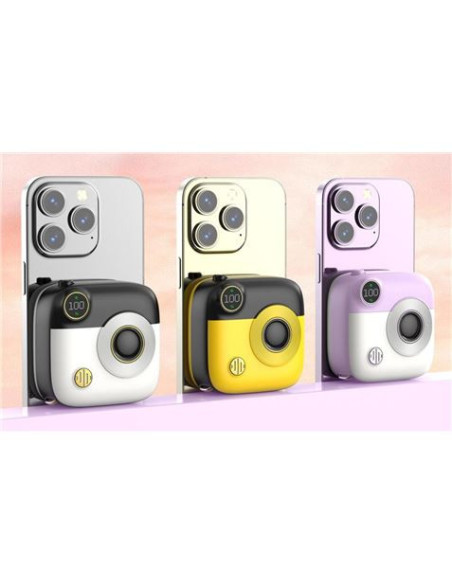 POWERBANK MAGNÉTICA MINI PR223 10000MAH | TIPO C | VIOLETA/BLANCA XO