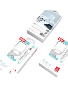 CARGADOR DE CORRIENTE L77 20W TIPO C + CABLE LIGHTNING XO 2