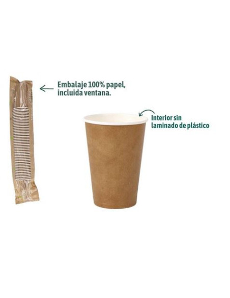 SET 45 VASOS CARTON KRAFT 220CC ALGON