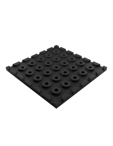 BALDOSA DE CAUCHO ANTITRAUMA 400X400X25MM NEGRA ARTPLAST
