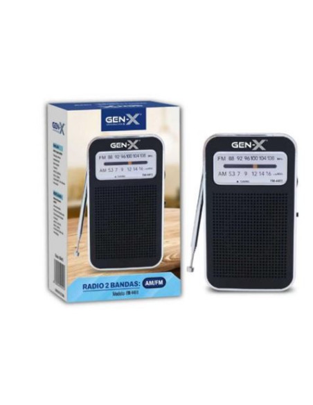 RADIO PORTATIL AM/FM ANALOGICA NEGRA FM-4411 GEN-X