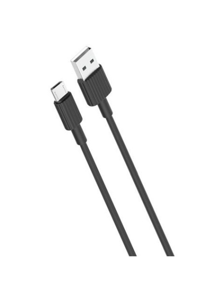 CABLE NB156 SILICONA USB - MICRO USB | 2.4A | 1 MTR | NEGRO XO