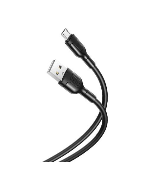 CABLE NB212 SILICONA USB - MICRO USB | 2.1A | 1 MTR | NEGRO XO