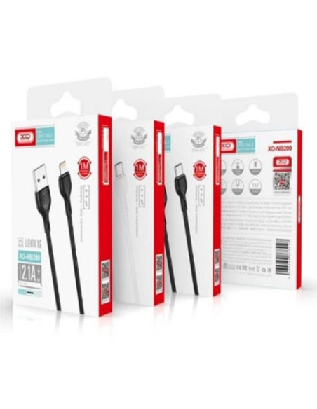 CABLE 2.1A USB A TIPOC 1 METRO NEGRO NB200 XO