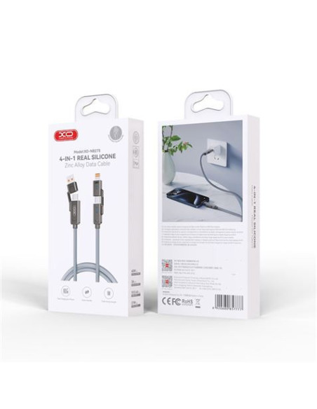 CABLE 4 EN 1 60W USB - C / USB-C / LIGHTNING / USB-A