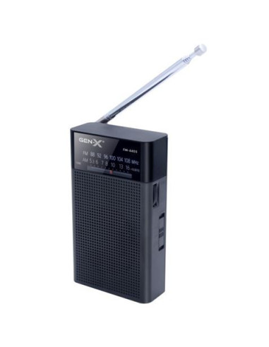 RADIO PORTATIL AM/FM ANALOGICA NEGRA FM-4405 GEN-X