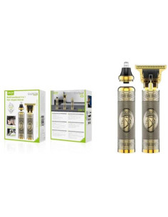 KIT CORTAPELO Y NARICERO METAL GL69634 RECARGABLE GREEN LYCA