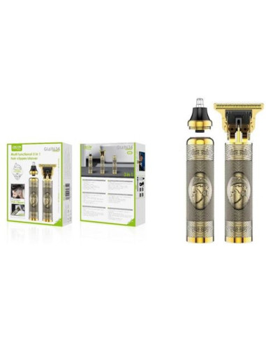 KIT CORTAPELO Y NARICERO METAL GL69634 RECARGABLE GREEN LYCA