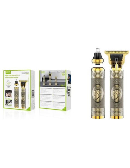 KIT CORTAPELO Y NARICERO METAL GL69634 RECARGABLE GREEN LYCA